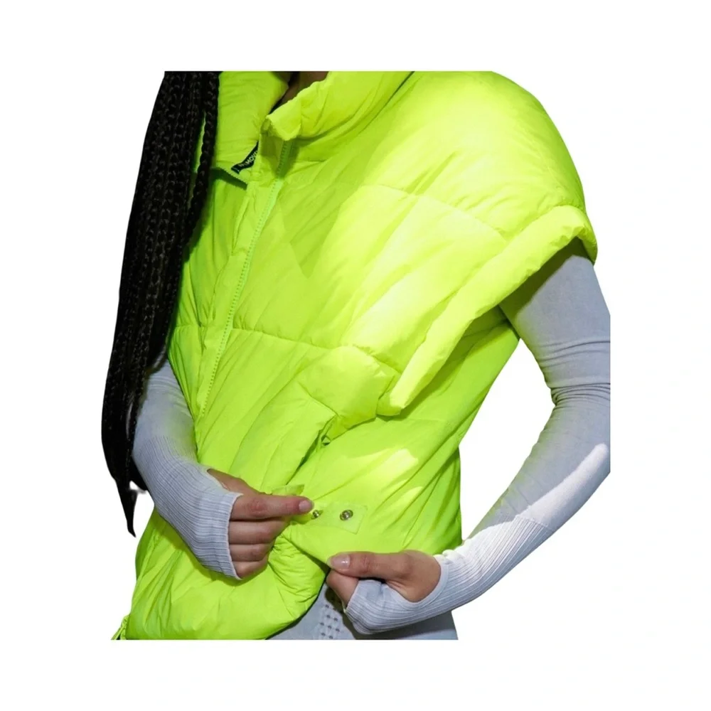 FP Movement | In A Bubble Puffer Vest Oversized Highlighter Size XS - Picture 3 of 7